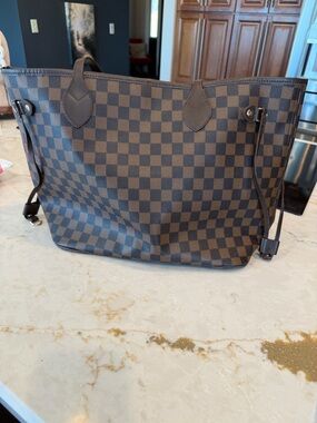 Brown Checkered Tote Bag - Designer Inspired Everyday Carry